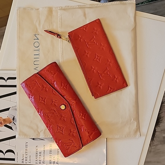 Louis Vuitton Portefeuille Curieuse Empreinte Red Wallet 2in1 - Picture 3 of 17